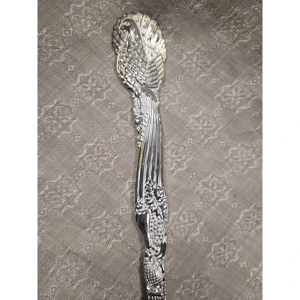 International Silver Co Silverplated Turkey Cottagecore Serving Spoon VINTAGE